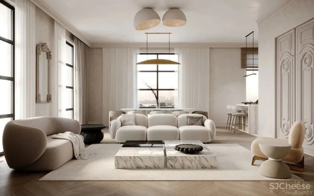 115㎡法式极简公寓,真走心!