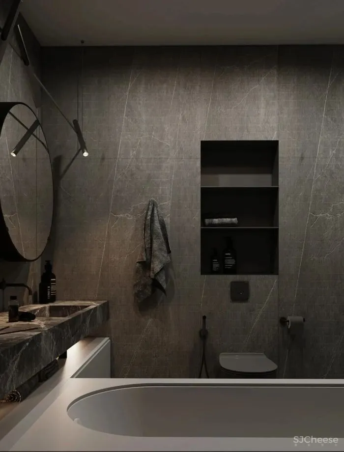 木质肌理 高级灰,优雅低调的现代轻奢美宅