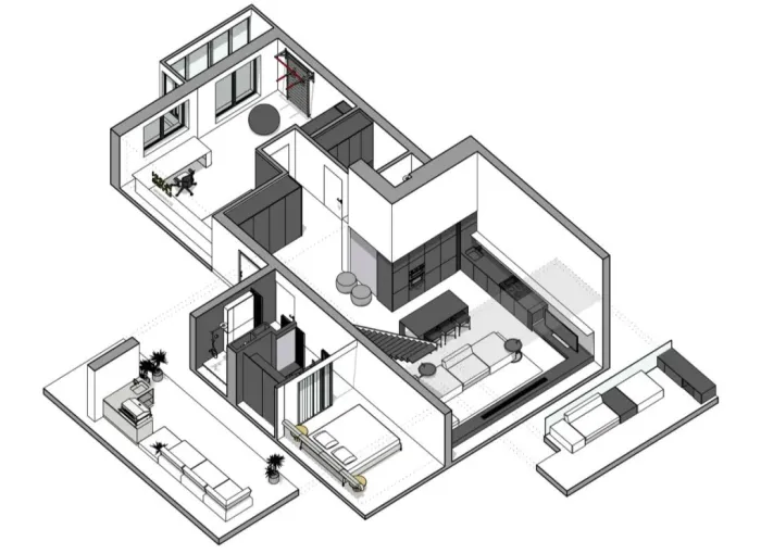 简约风 LOFT,完美演绎黑白调的空间美学