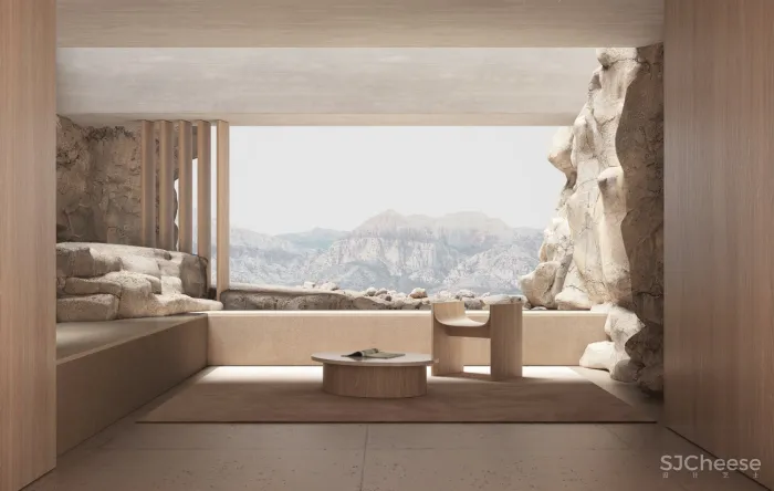 95后小哥做的效果图,同色系更适合极简风