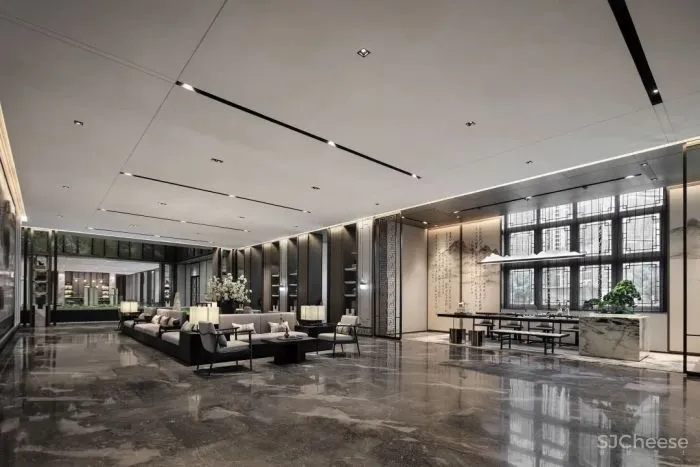 以《千里江山图》为灵感,打造生活与美学并存的空间。