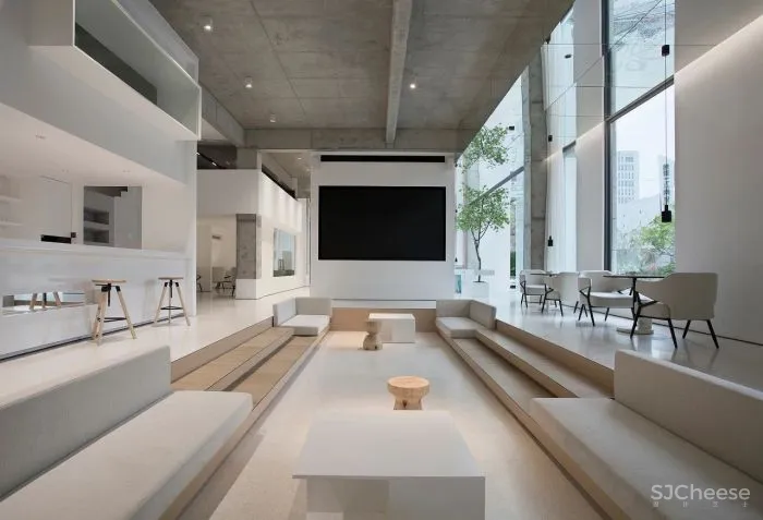 凯佳.江南里售楼中心当代简雅的艺术通感,寓意着未来城居的风向标