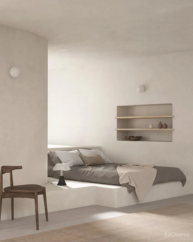 95后小哥做的效果图,同色系更适合极简风