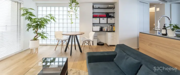 56m²异型空间巧变阳光房,还能干湿四分离 洄游动线!