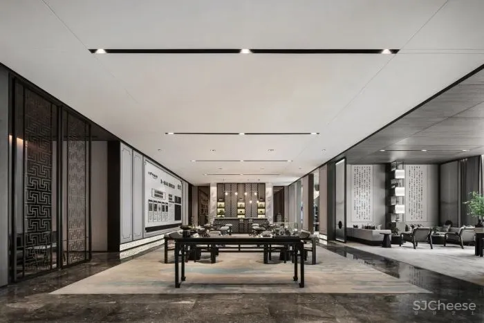 以《千里江山图》为灵感,打造生活与美学并存的空间。