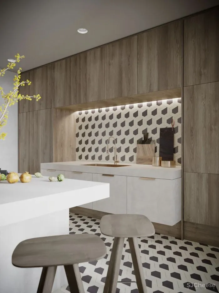 水泥漆、石膏线、大理石、玻璃,现代风格的多重演绎!