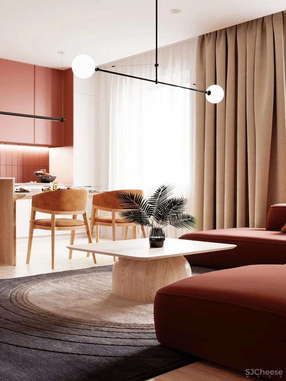 热烈红爱意满满的家