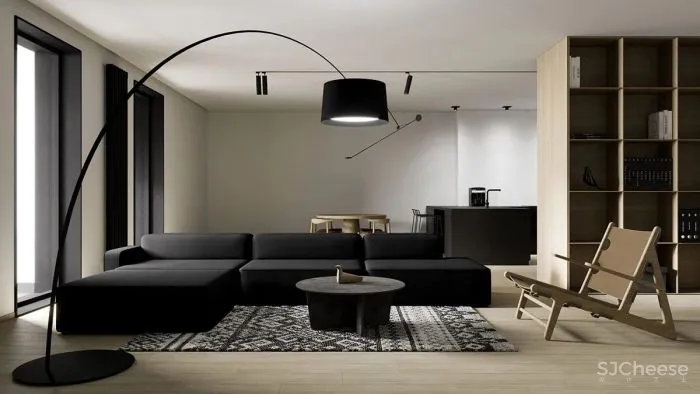 如何完善黑色，白色，木质-灰色调色板