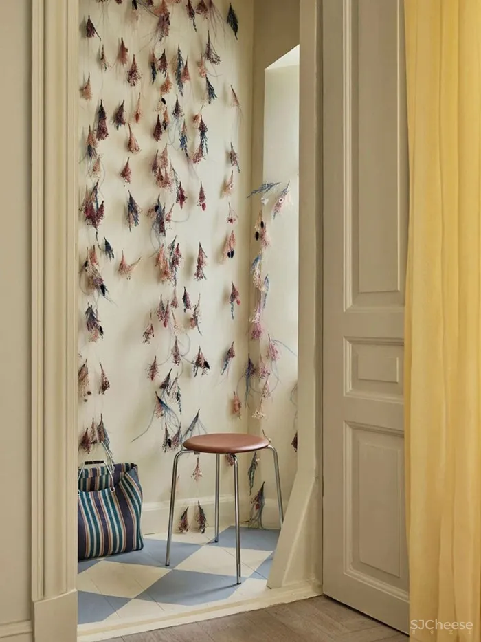 哥本哈根春天色彩柔和的斯堪的纳维亚时尚公寓