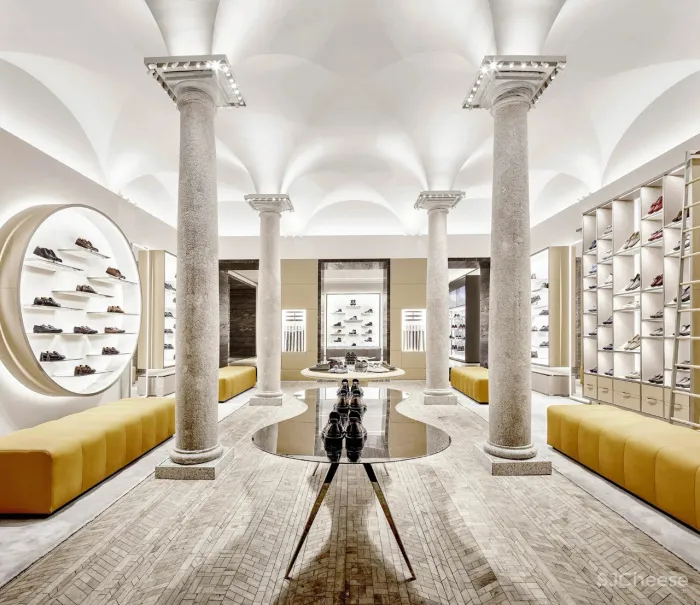 意大利知名品牌TODS米兰旗舰店设计,精致不断变化的画廊