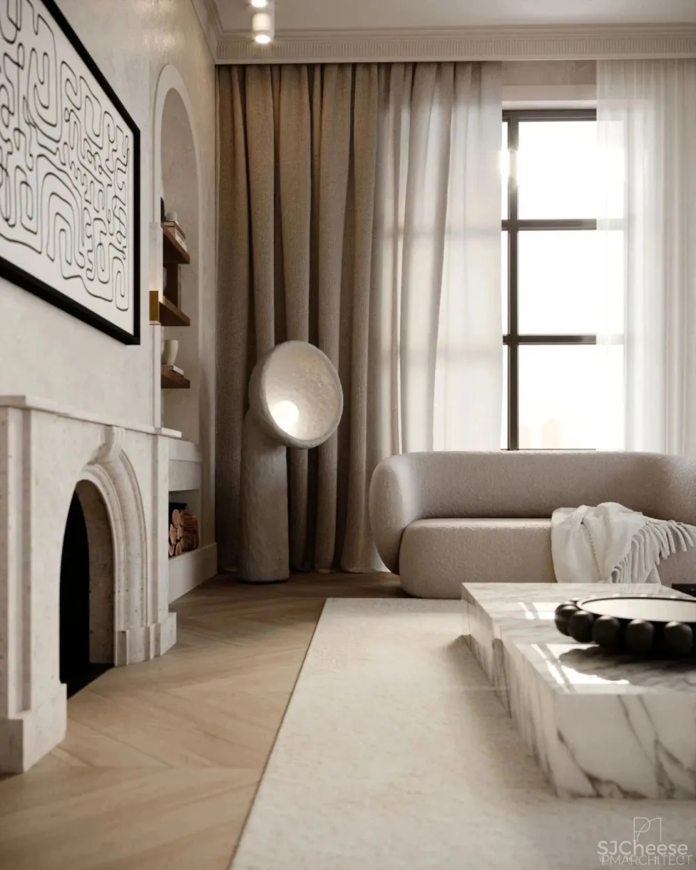 如在云端的115㎡米色公寓！