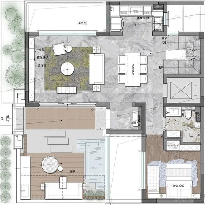 明德设计 丨 春城合院：现代和传统交融的庭院情怀