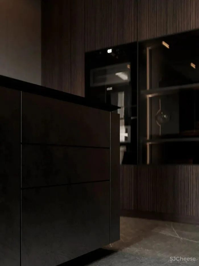 木质肌理 高级灰,优雅低调的现代轻奢美宅