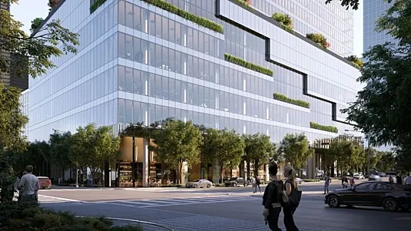 BIG设计的办公大楼,户外露台螺旋上升,每一层都有!