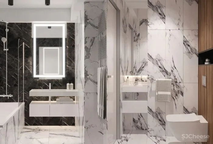 60㎡新古典主义精致公寓，黑白卧室太高级了！