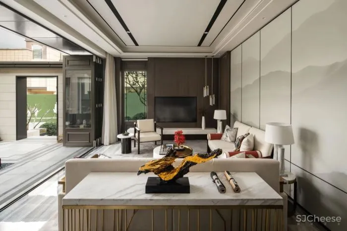 新作|前海人寿×LB凌奔设计:惠州合院,210㎡简约复式山居美墅