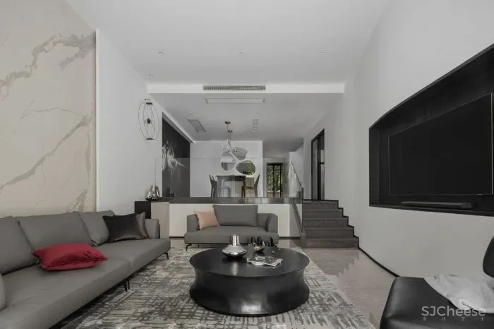 220㎡下跃五居室,现代摩登范儿 宏福樘设计