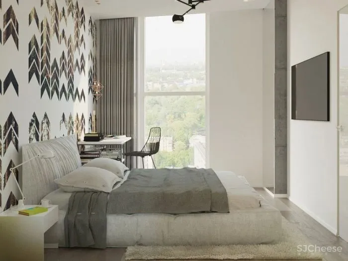 Confident Black, White - Yellow Interiors