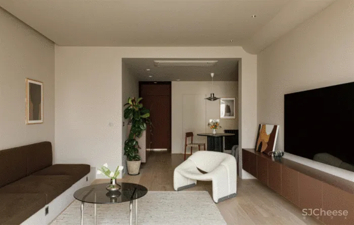 温暖 极简，这个90㎡老房“空”的很诗意