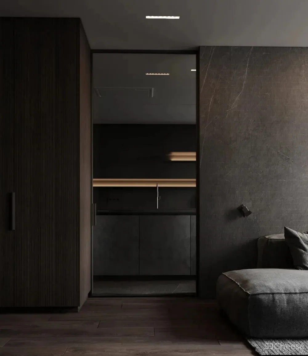 木质肌理 高级灰,优雅低调的现代轻奢美宅