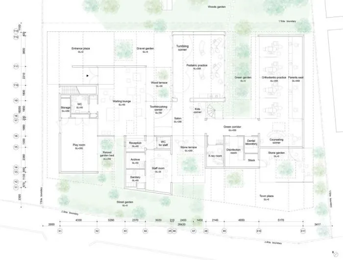 新作丨 树木穿透屋顶 林中诊所 Takashige Yamashita Office
