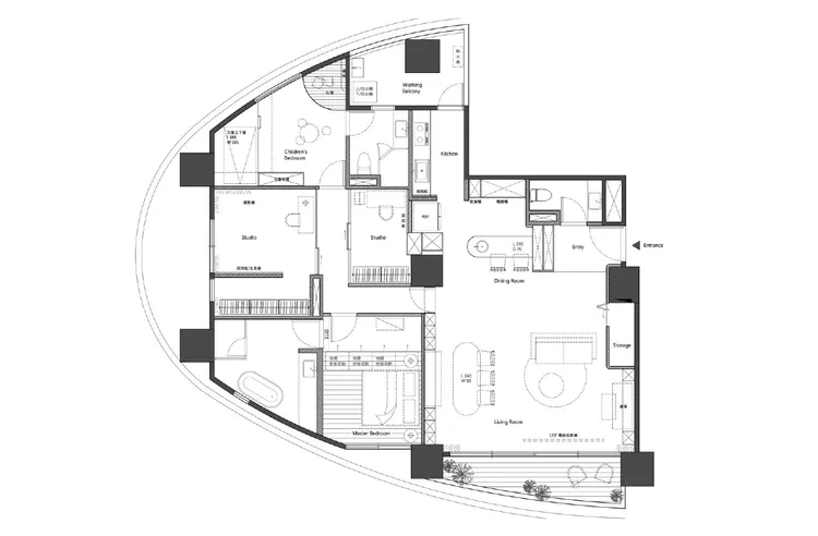 子弹头户型的完美逆袭，超强私领域打造，让家更“好玩”！