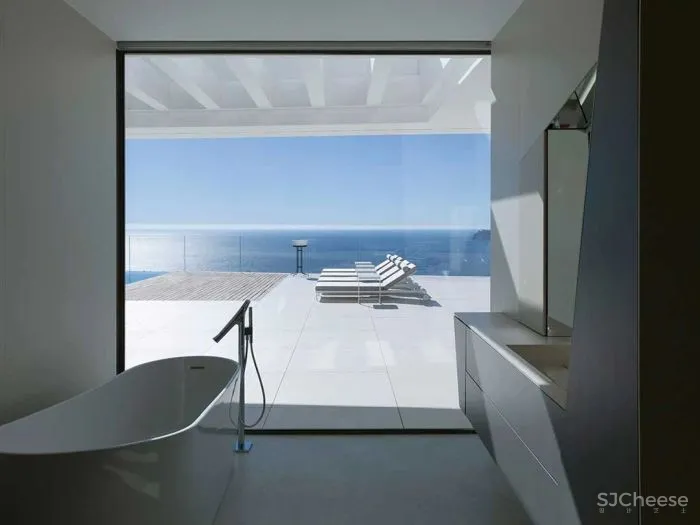 极简住宅设计，屋檐下的那抹灯带是最好的风景