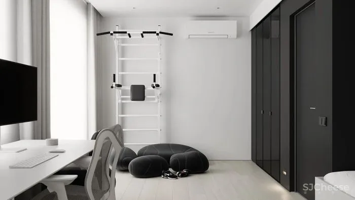 简约风 LOFT,完美演绎黑白调的空间美学