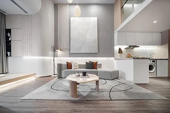 聚舍联合设计新作 丨 纯粹留白，64㎡MUJI风小复式