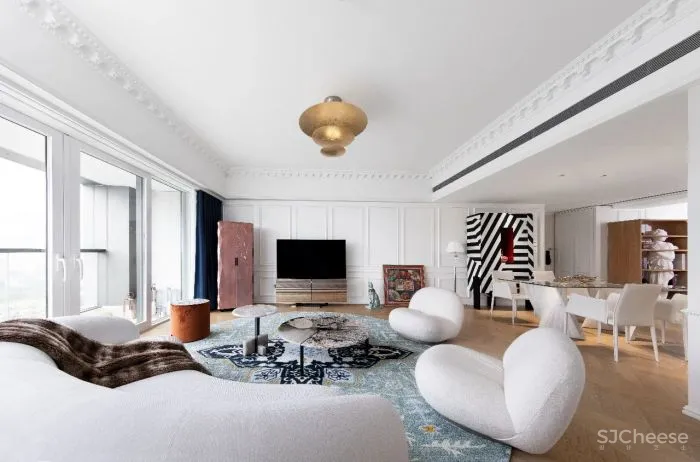 生活中强迫症“患者”，柔软又精致的法式148m²复式，超惹人爱