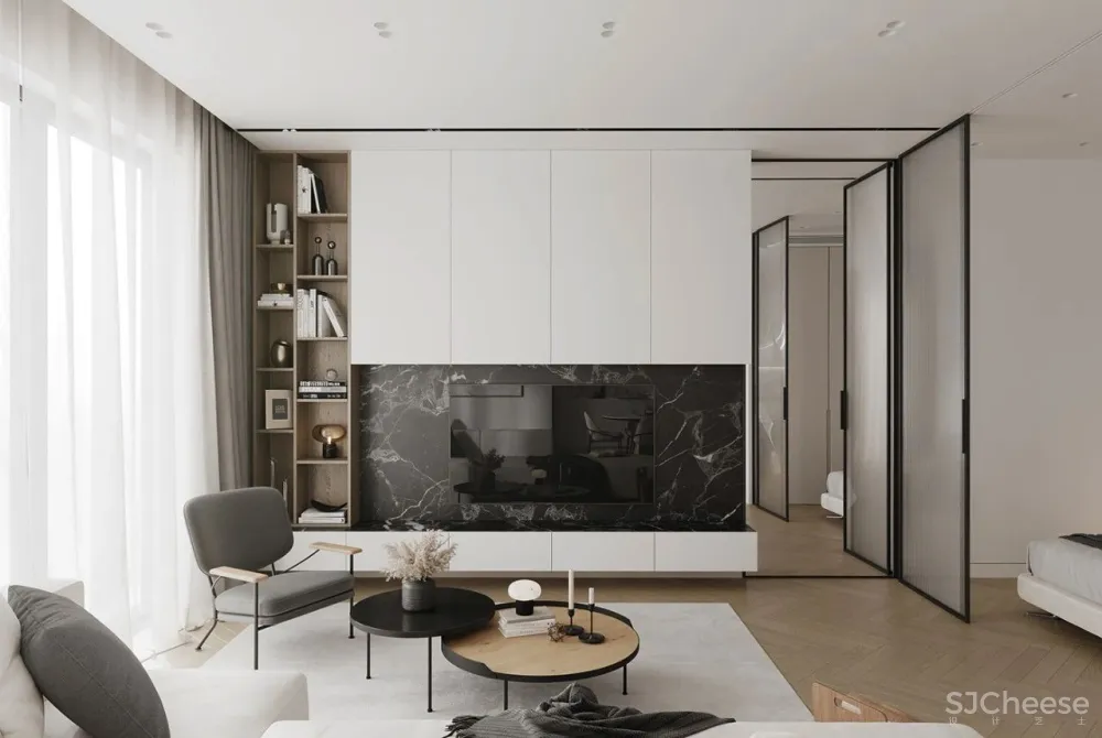 一居室的公寓,这样设计 1㎡ 都不浪费还显格调