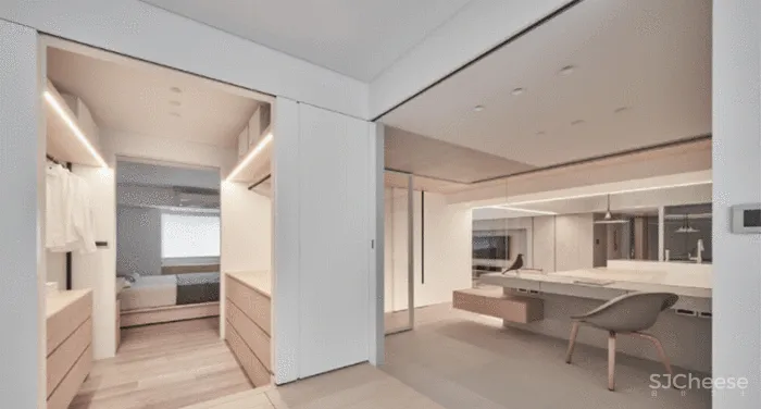 拒绝循规蹈矩,从三室改一室,这个100平米的住宅被改的十分有趣