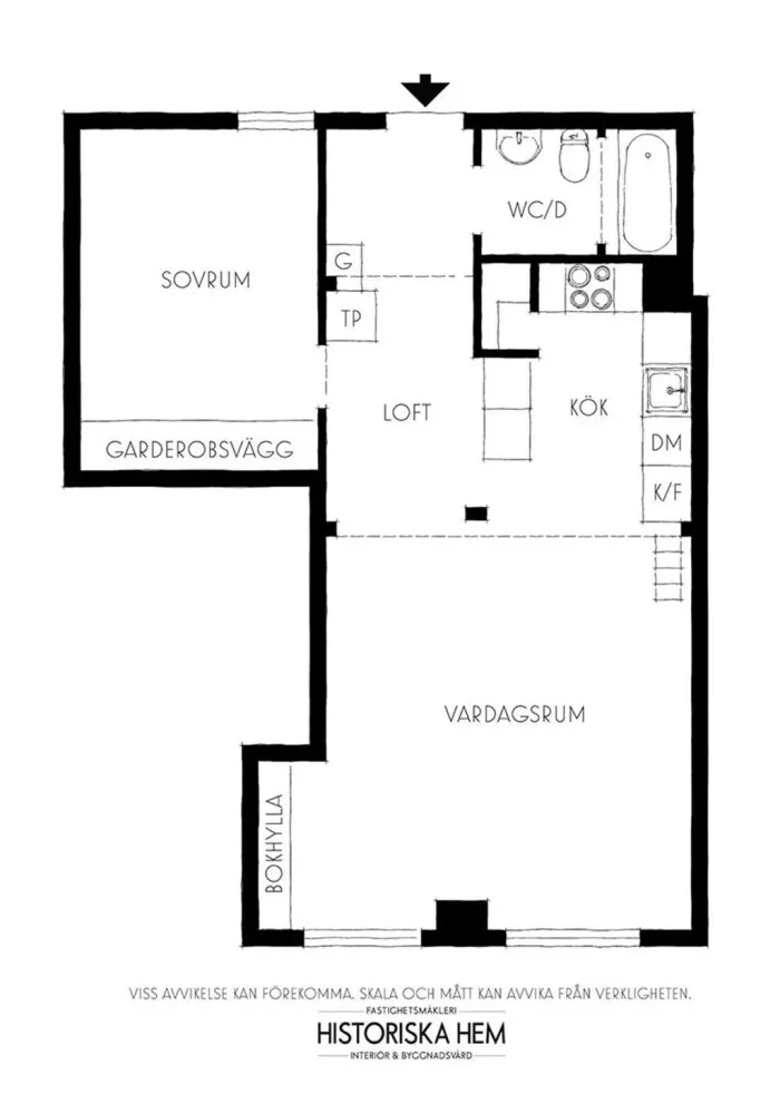 一位女性音乐家在斯德哥尔摩的夹层阁楼公寓（64平方米）
