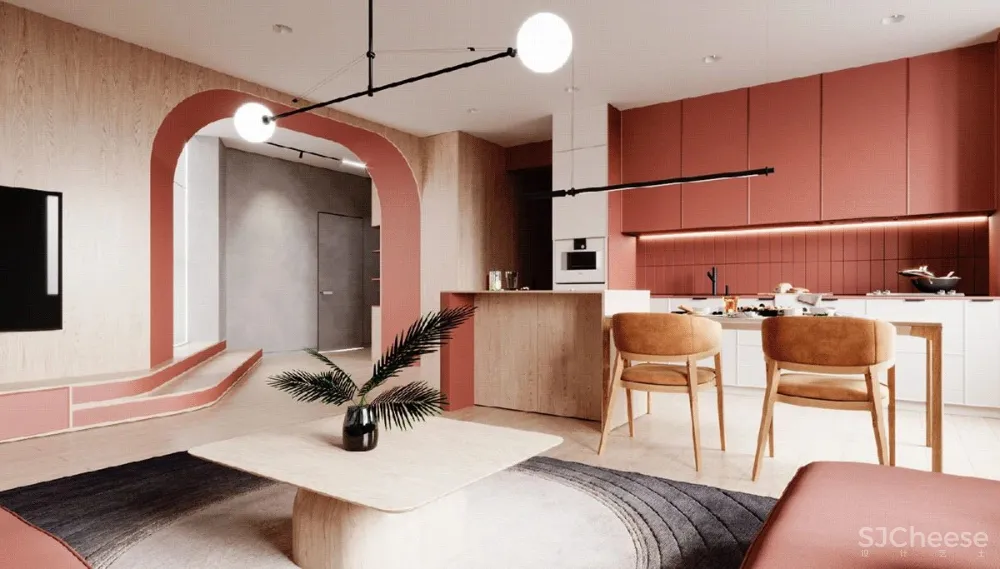 热烈红爱意满满的家