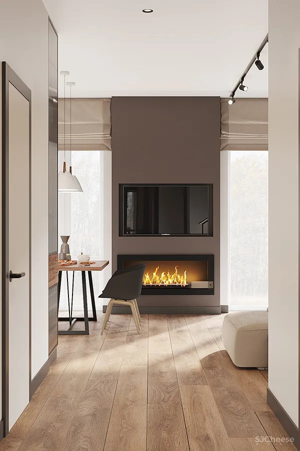 三居室复式住宅,墙这样刷清新又显格调!