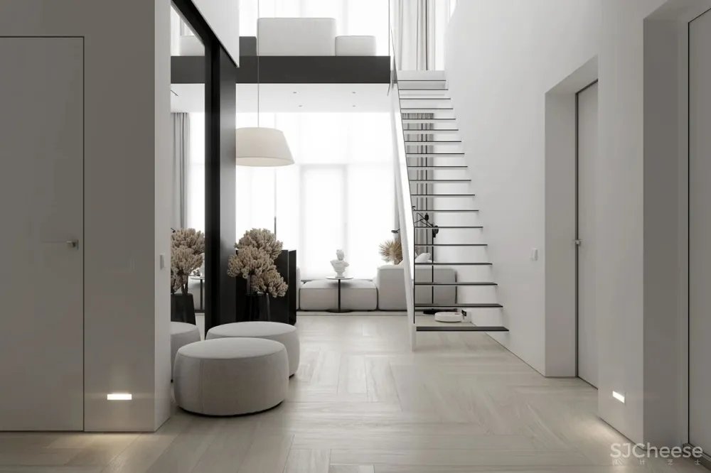 黑白简约风,LOft式公寓!