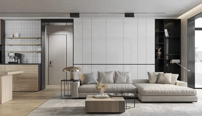 如何完善黑色，白色，木质-灰色调色板