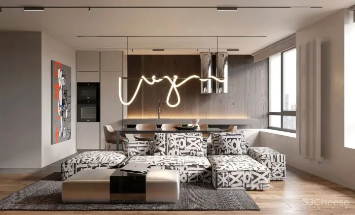 55㎡二居室,男性的雅致空间!