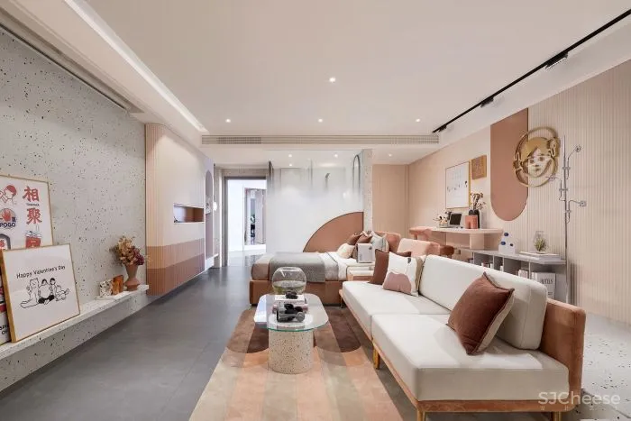 海力设计 两江都汇58㎡ 浪漫“奶茶”风