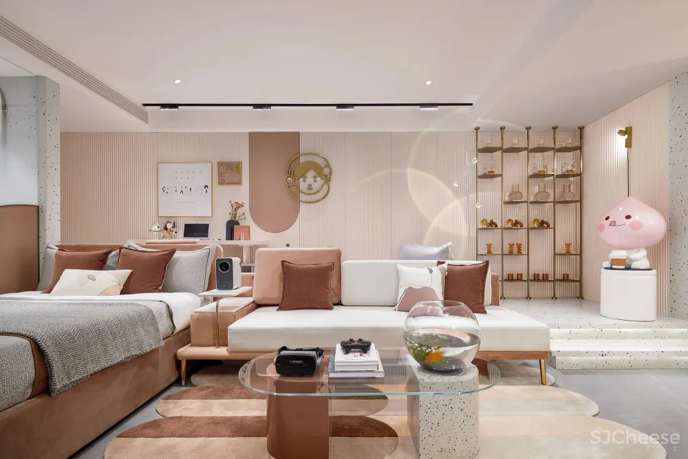 海力设计 两江都汇58㎡ 浪漫“奶茶”风