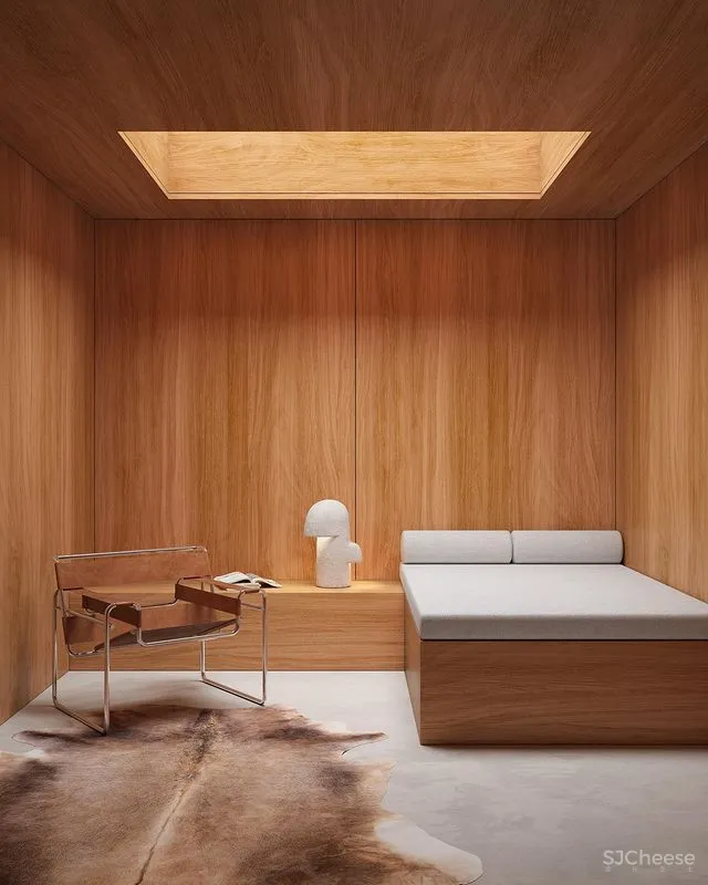 95后小哥做的效果图,同色系更适合极简风