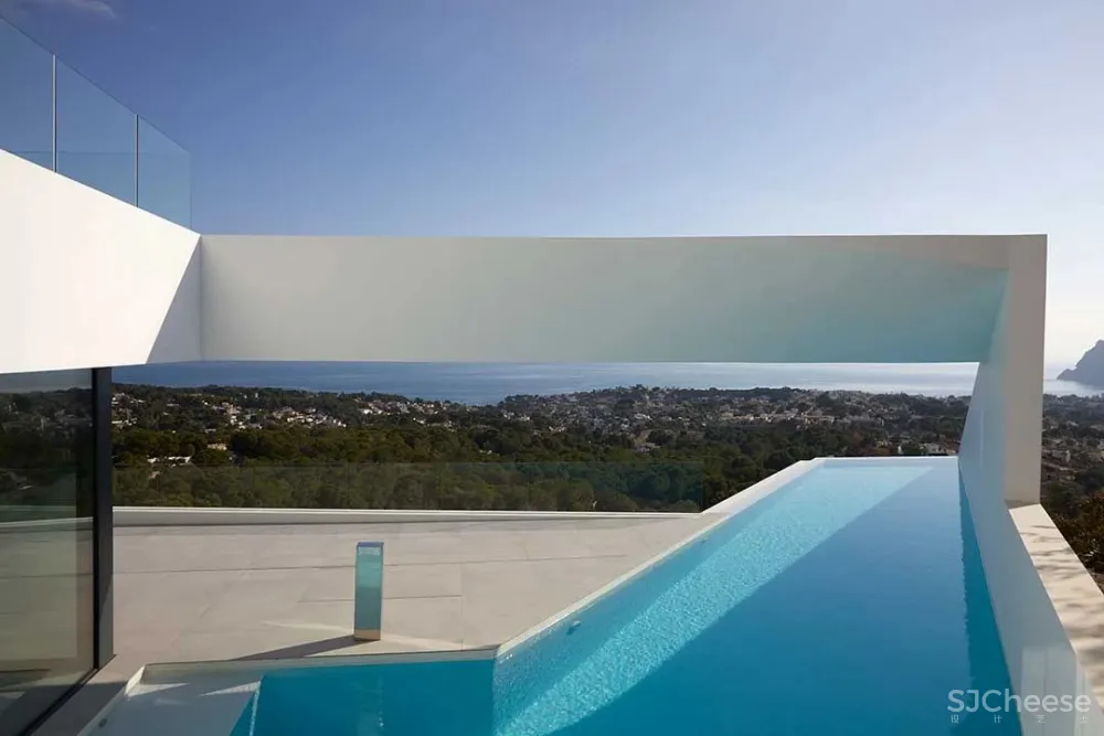 极简住宅设计，屋檐下的那抹灯带是最好的风景