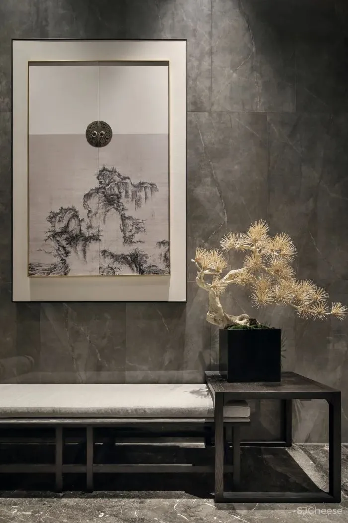 以《千里江山图》为灵感,打造生活与美学并存的空间。