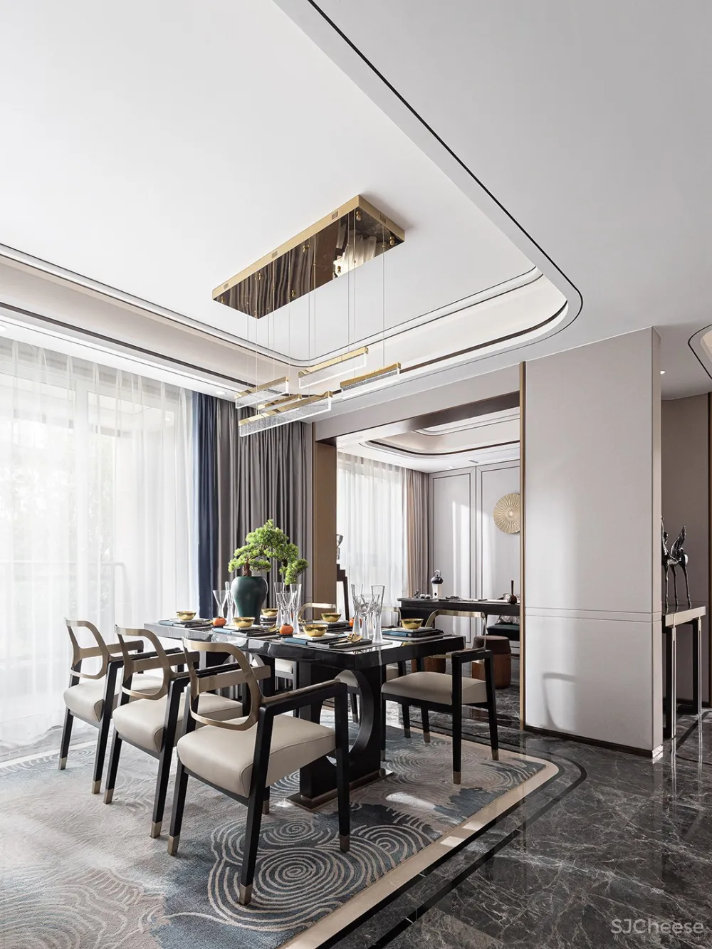 EHOO易虎设计 | 西充泽京西樾府E户型样板房