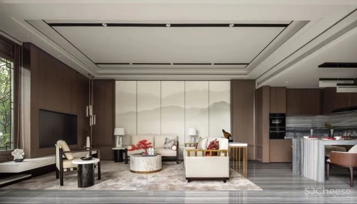 新作|前海人寿×LB凌奔设计:惠州合院,210㎡简约复式山居美墅