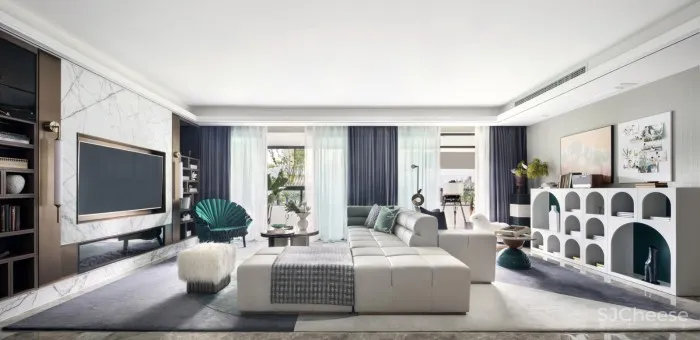 生活的自然都市诗歌,合肥翡翠天际166户型样板间 / 羽果设计