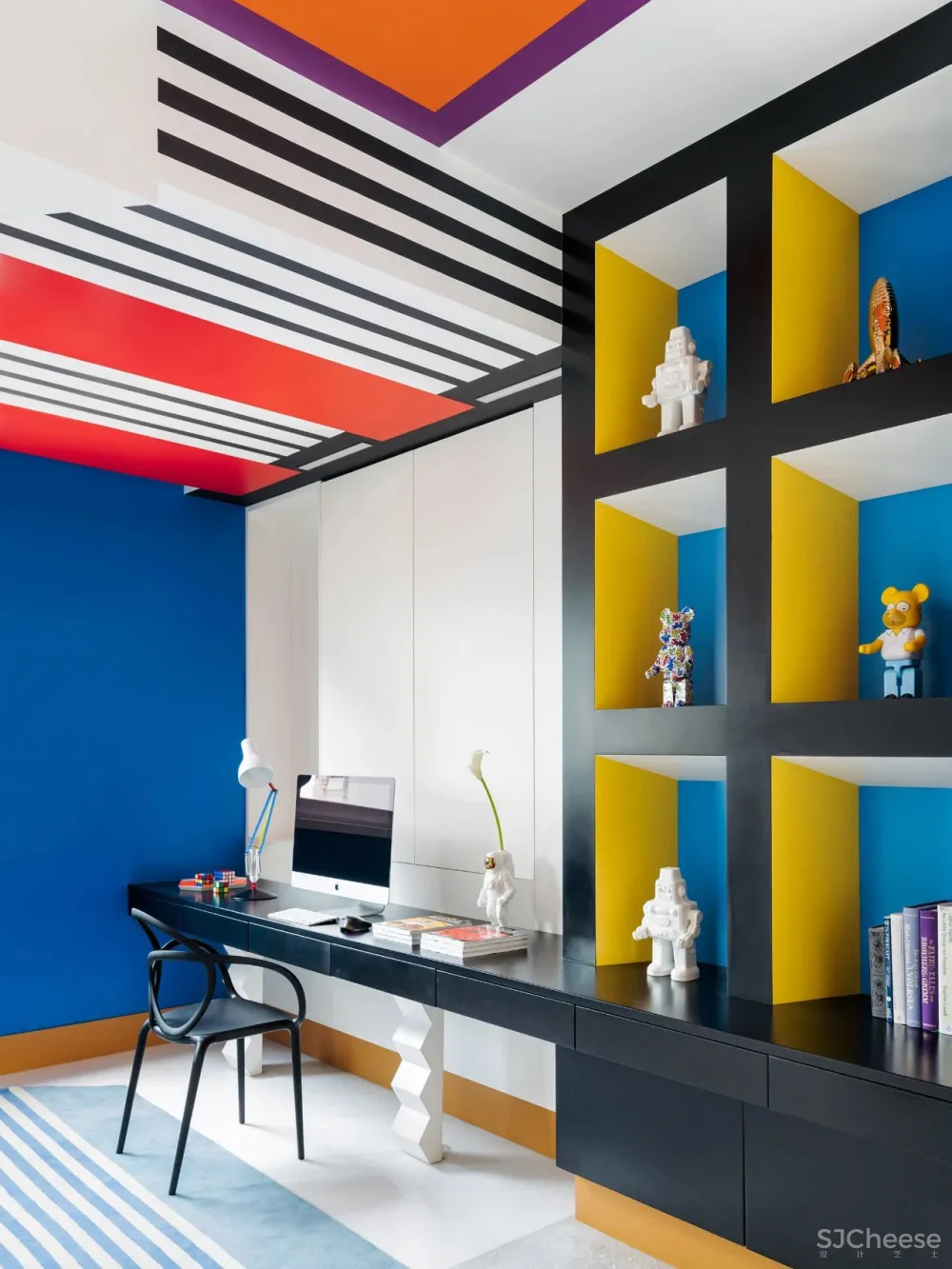 混合文化对冲的公寓,碰撞出鲜艳的艺术美感!