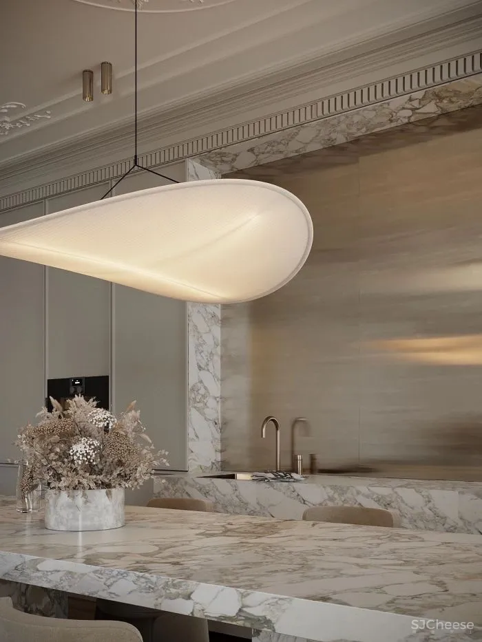 水泥漆、石膏线、大理石、玻璃,现代风格的多重演绎!