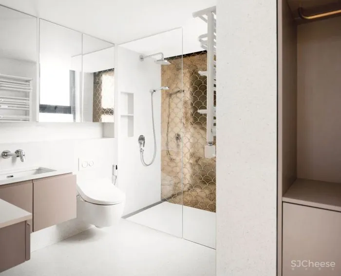 惊奇!他们在房中央造了个圆柱书架,折叠门 壁炉,串联起120㎡温暖通透家