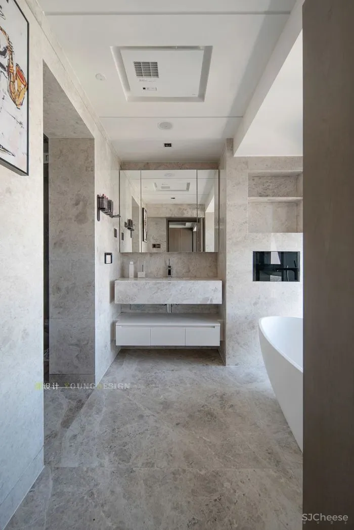 160㎡现代，深色端庄空间，简约舒适家具，营造出成熟稳重气质